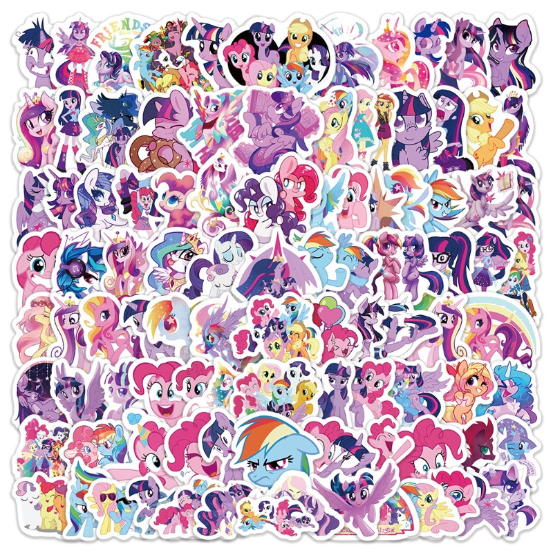 100pcs Cartoon My Little Ponys - Anime Merchandise ulasan dan harga