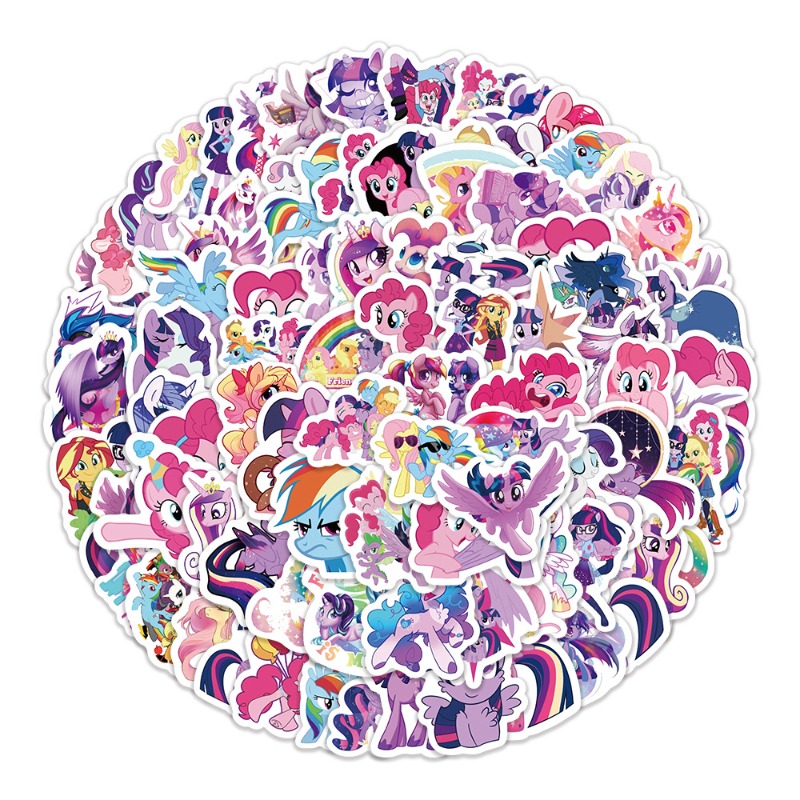 100pcs Cartoon My Little Ponys - Anime Merchandise ulasan dan harga