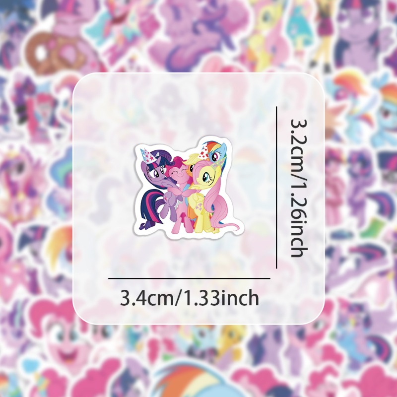 100pcs Cartoon My Little Ponys - Anime Merchandise ulasan dan harga