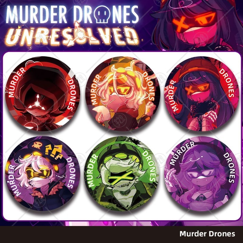 Murder Drones Cute Cartoon Ani - Pin Button Badge ulasan dan harga