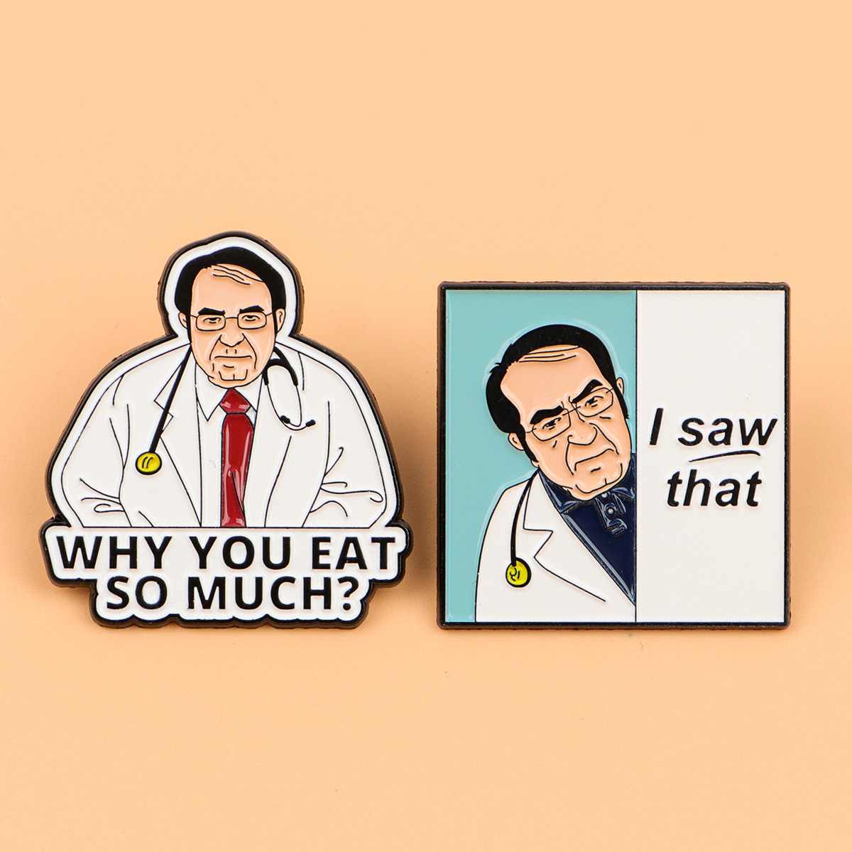 Medical Doctor Character Brooc - Pin Button Badge ulasan dan harga