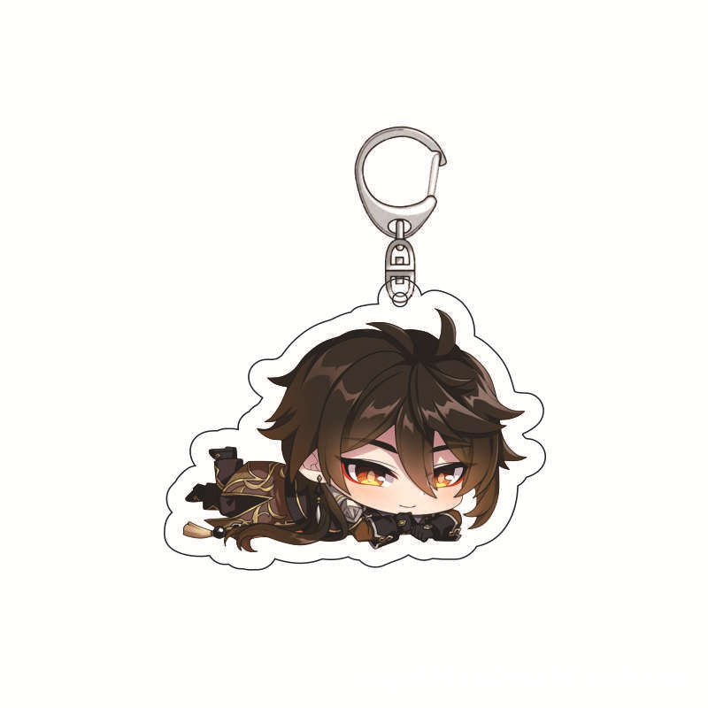 Genshin Impact Acrylic Keychai - Anime Merchandise Keychains ulasan dan harga