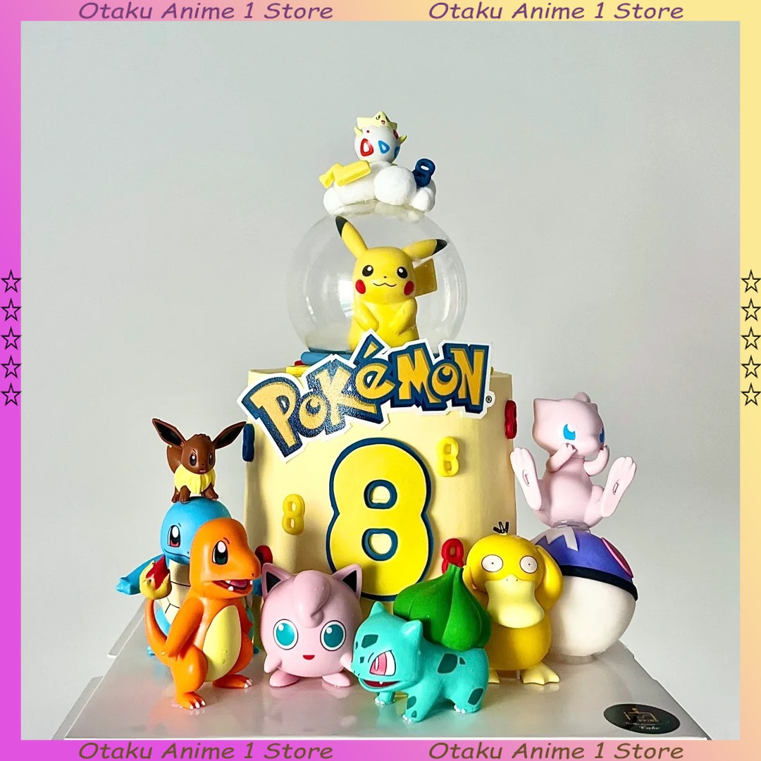 13PCS/SET Pikachu Cake Topper  - Pokemon Anime Merchandise ulasan dan harga